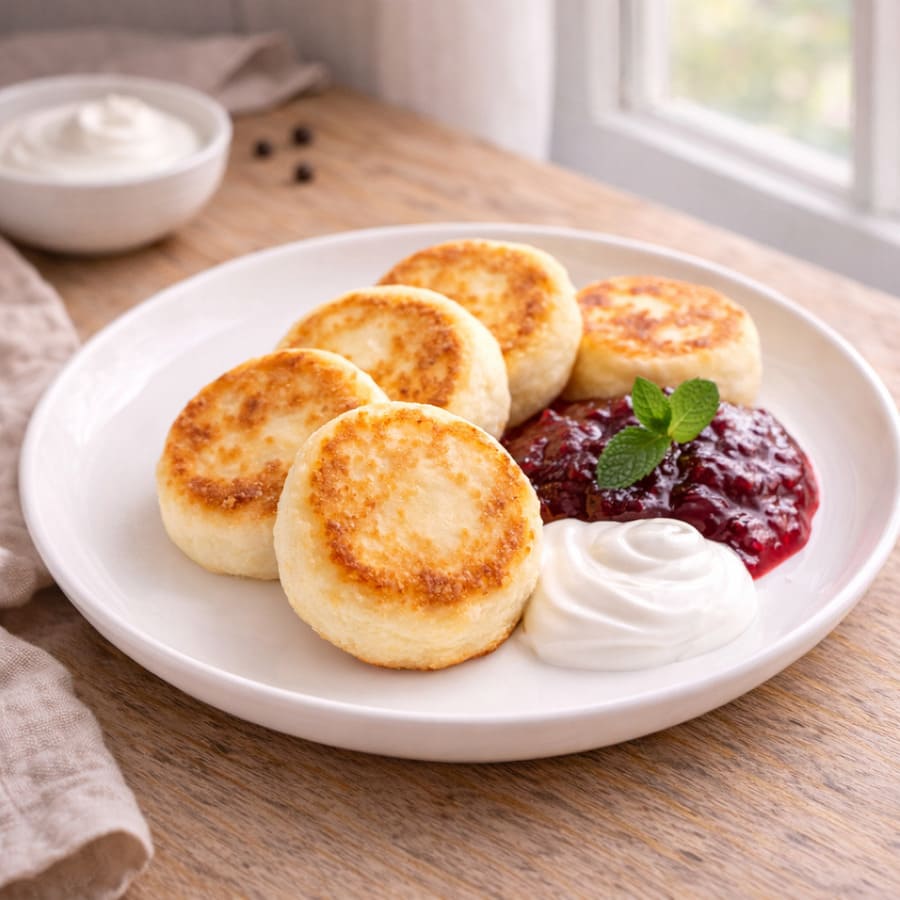 Сырники с сметаной
