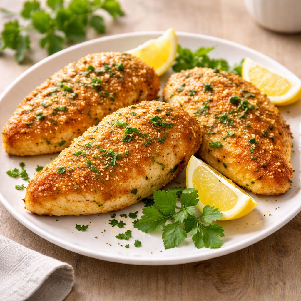 Куриное филе в панировке с пармезаном
