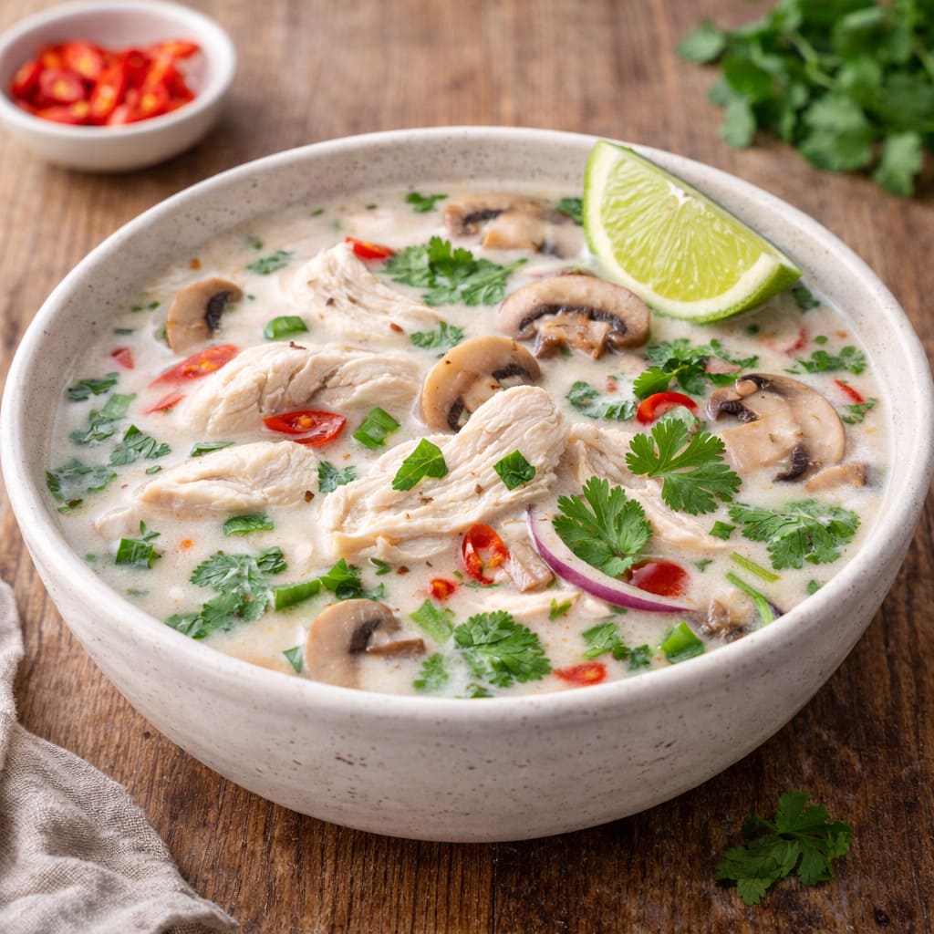 Том Кха Гай (кокосовый суп с курицей)