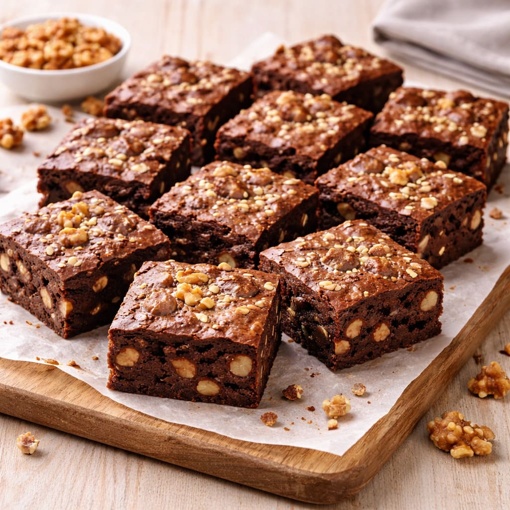 Брауни с грецкими орехами
