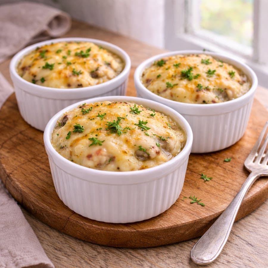 Жульен с курицей и грибами