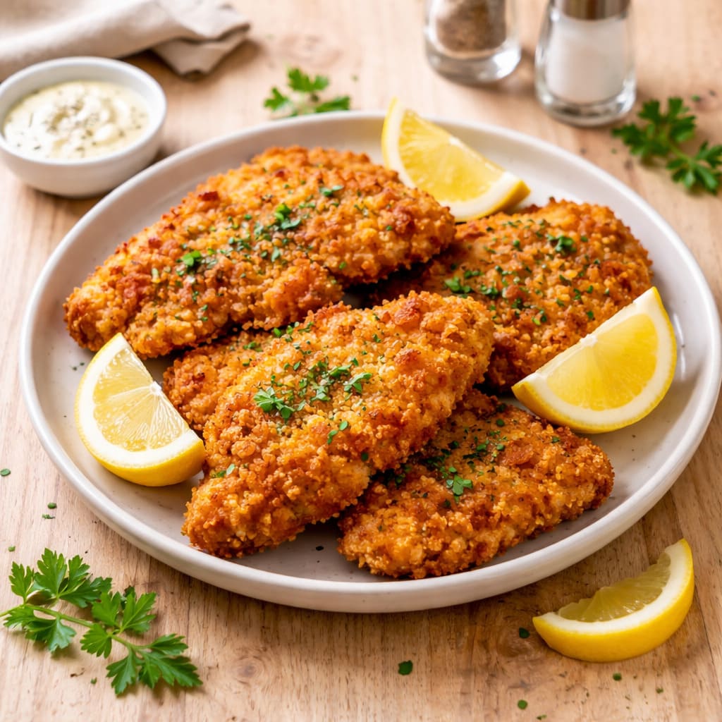 Шницель из курицы в панировке