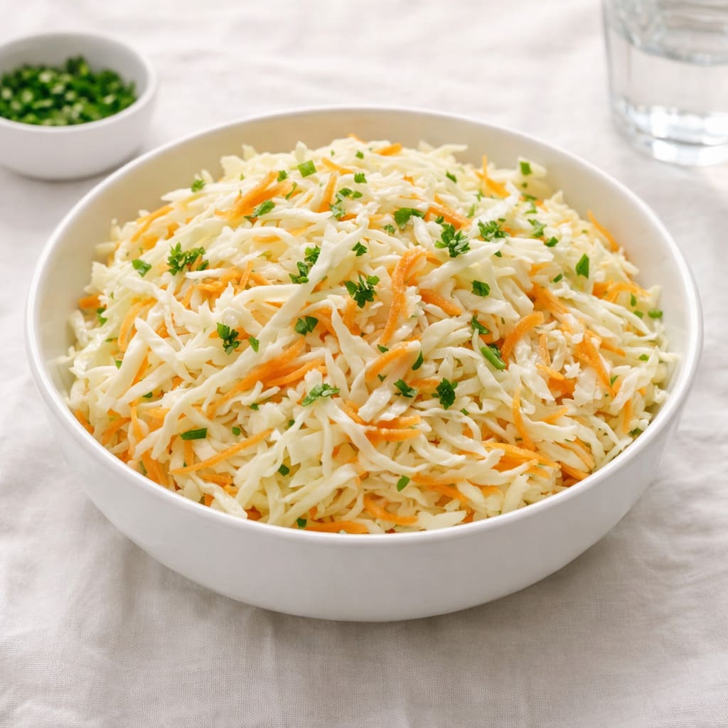 Салат из свежей капусты с морковью и уксусом