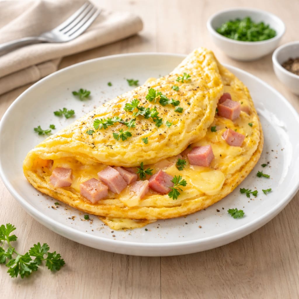 Омлет с ветчиной и сыром