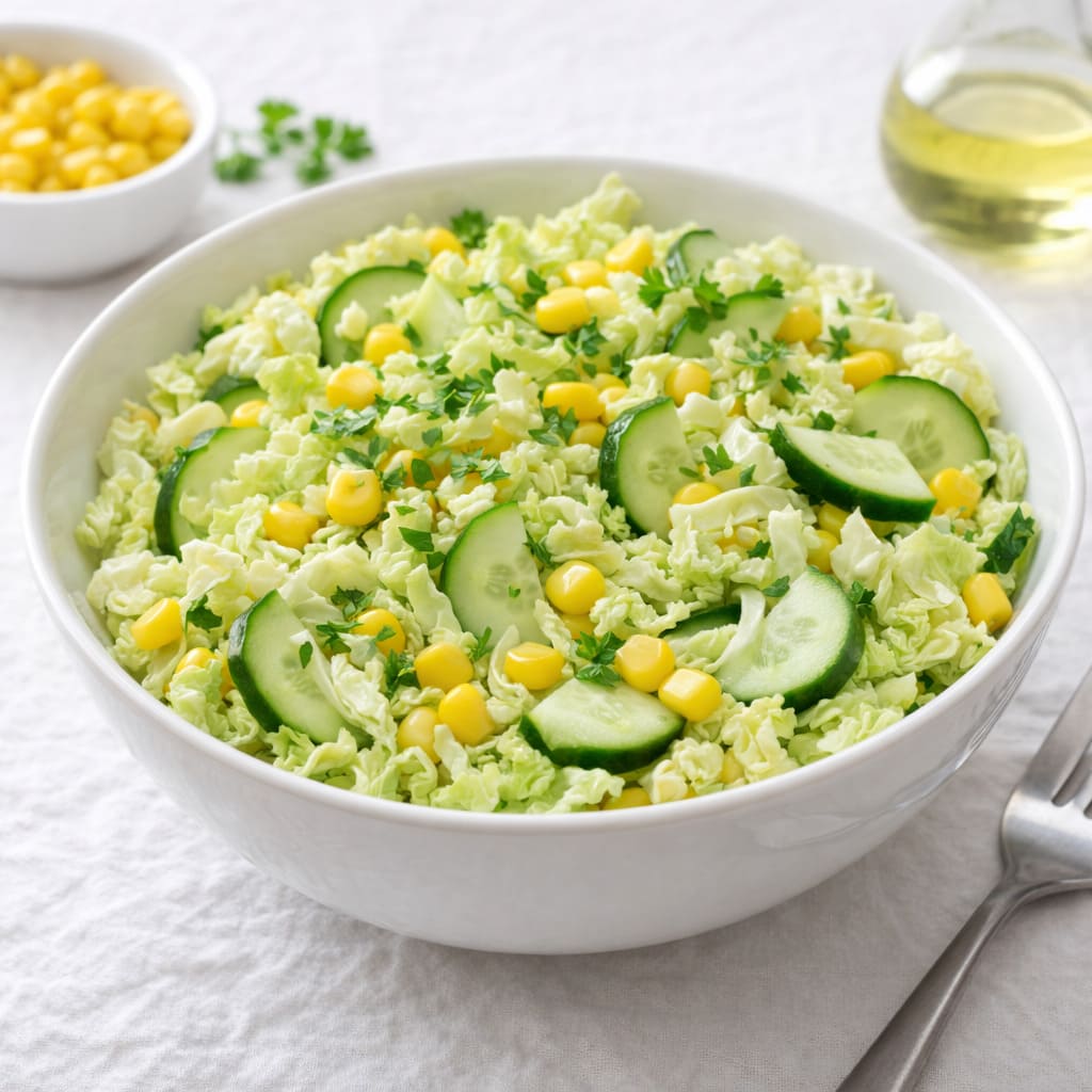 Салат с пекинской капустой и кукурузой