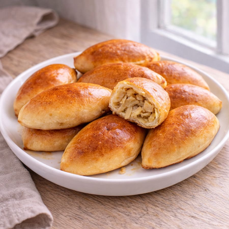 Пирожки с капустой печёные