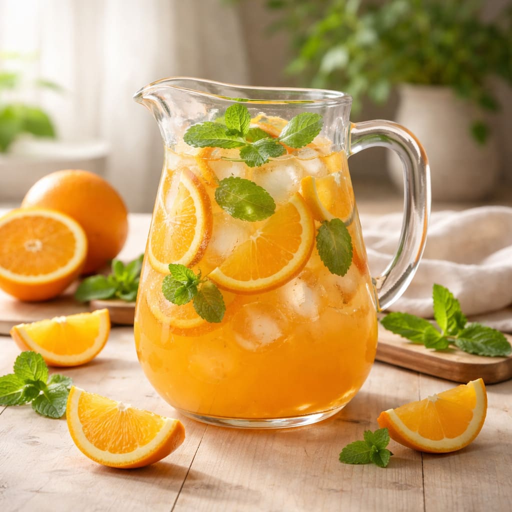 Лимонад апельсиновый с мятой