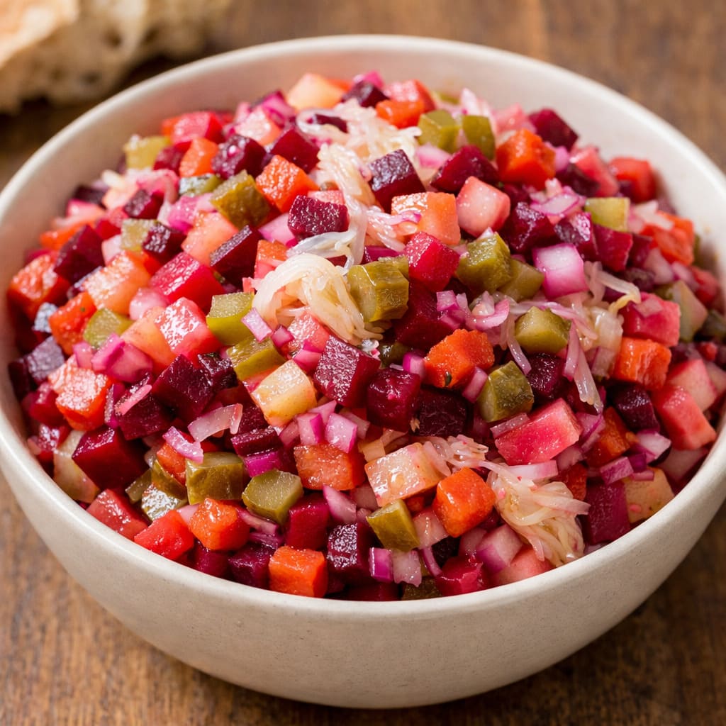 Винегрет с квашеной капустой