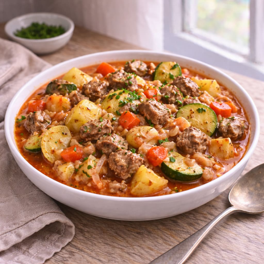 Рагу овощное с мясом