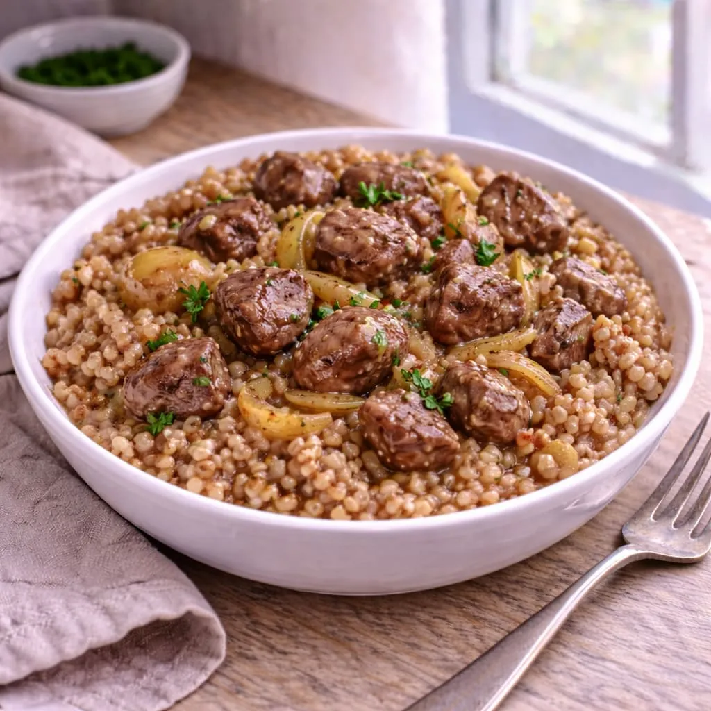Каша перловая с тушёнкой