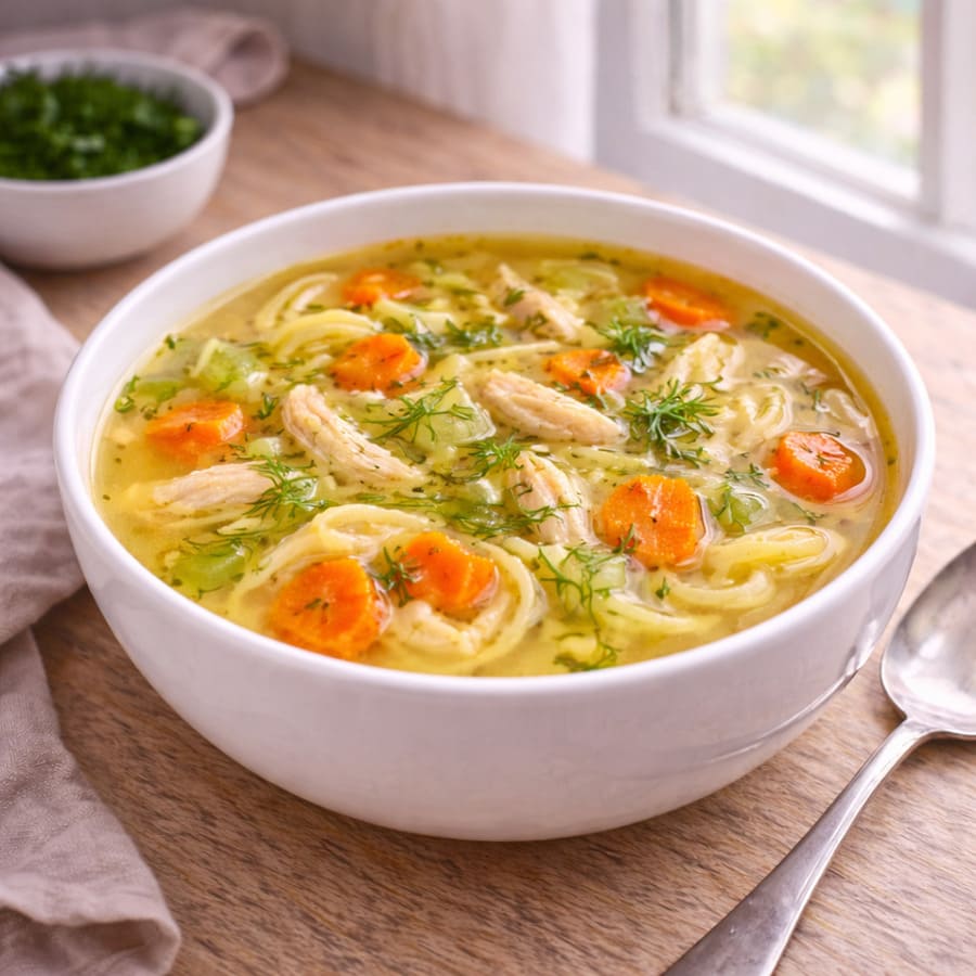 Куриный суп с лапшой