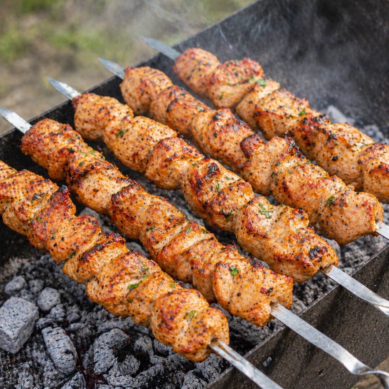 Шашлык из курицы в йогуртовом маринаде