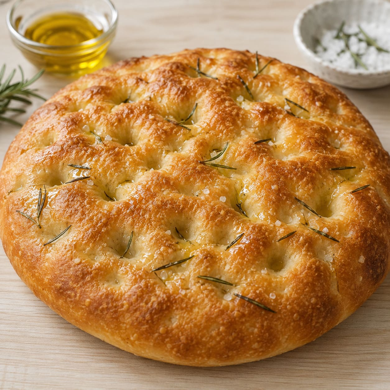 Фокачча с розмарином и морской солью