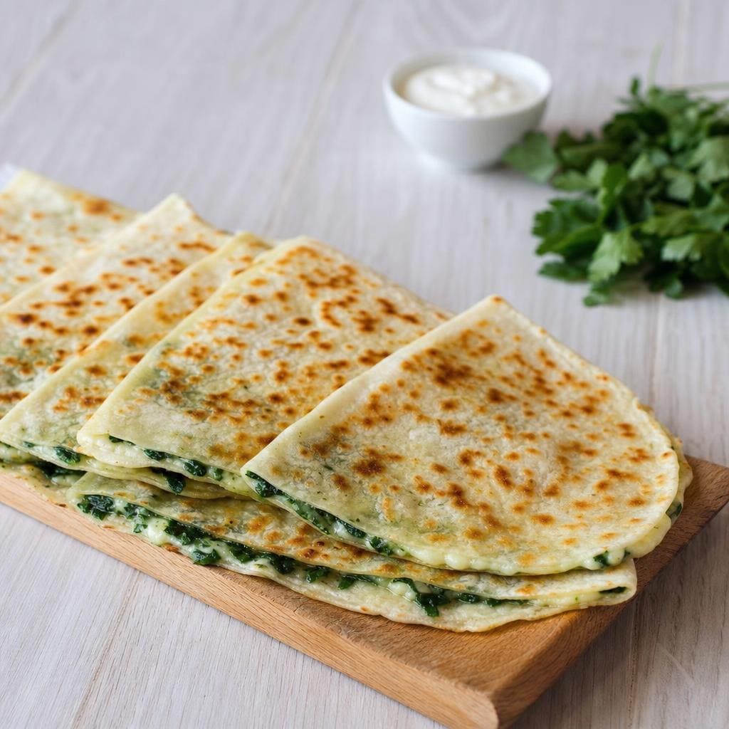 Кутабы с сыром и зеленью