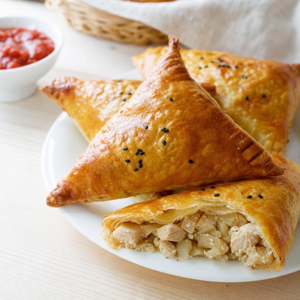Самса с курицей и луком