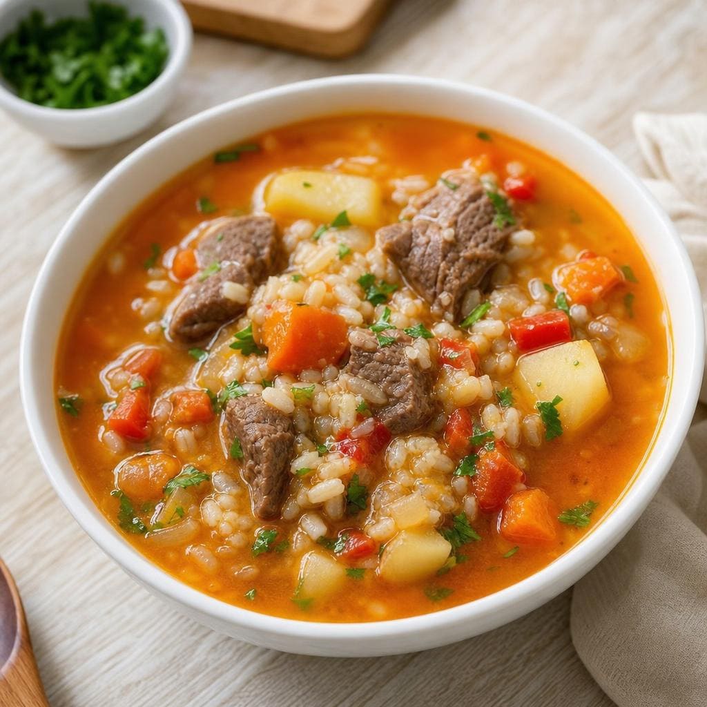 Мастава с рисом и говядиной