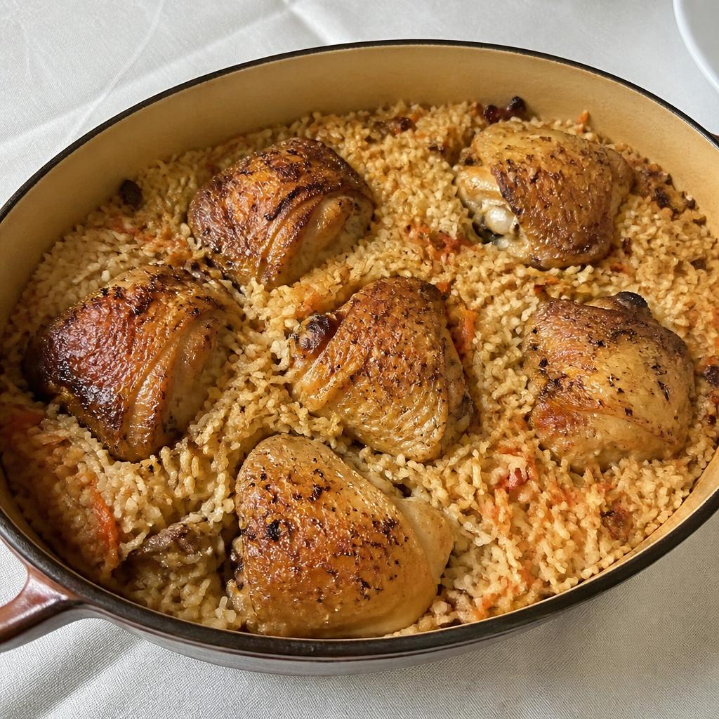 Курица с рисом в духовке