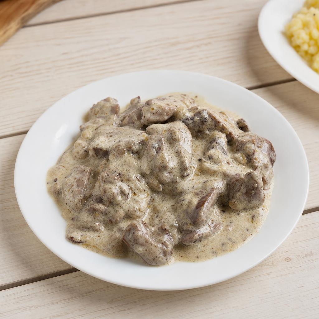 Печень куриная в сметане